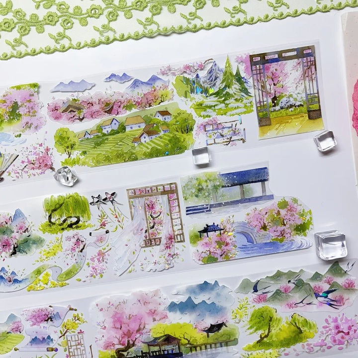 Scenery PET Tapes Spring Prelude Series Countryside Scenery