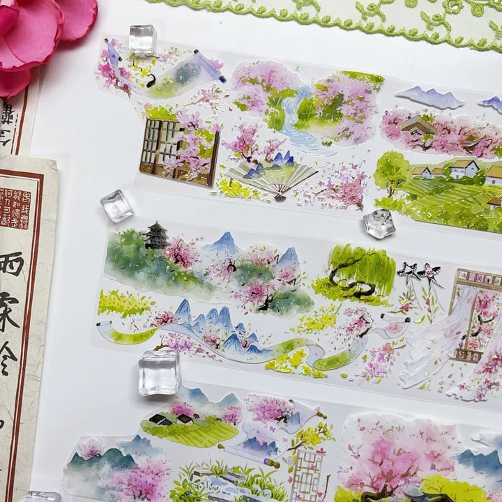 Scenery PET Tapes Spring Prelude Series Artistic Journaling