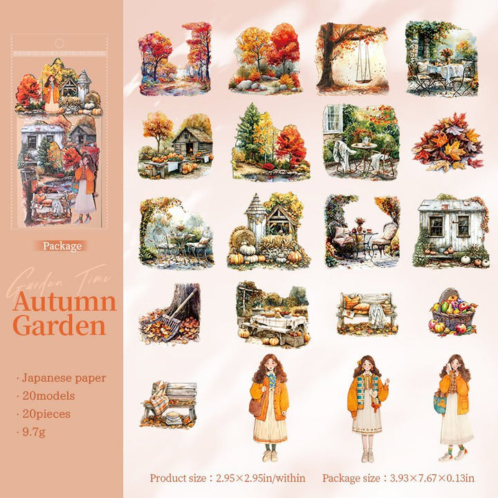 Scenery Washi Stickers Garden Time slow living vibe
