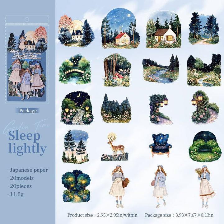 Scenery Washi Stickers Garden Time aesthetic diary sticker