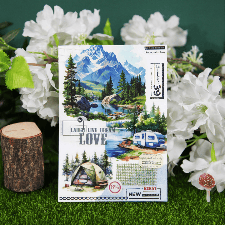 Shanjian Series Sticker Pack Nature Scenery PET Stickers for DIY Scrapbook