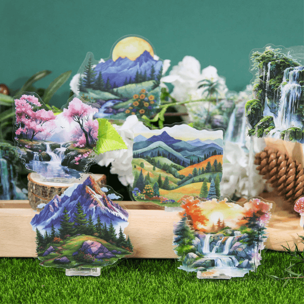 Shanjian Series Sticker Pack PET Stickers for Travel Journal and Nature Scenery