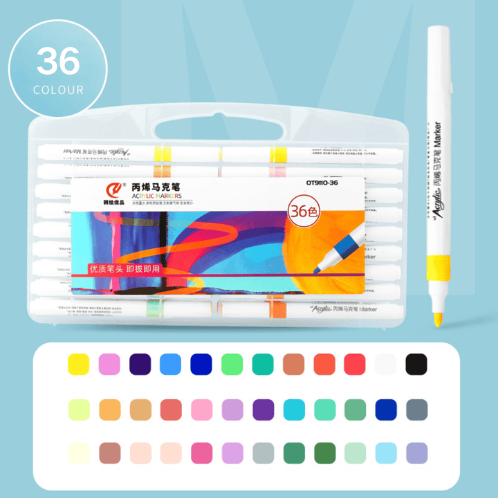 48 Colors Simple Style Acrylic Markers for Art and Sketching