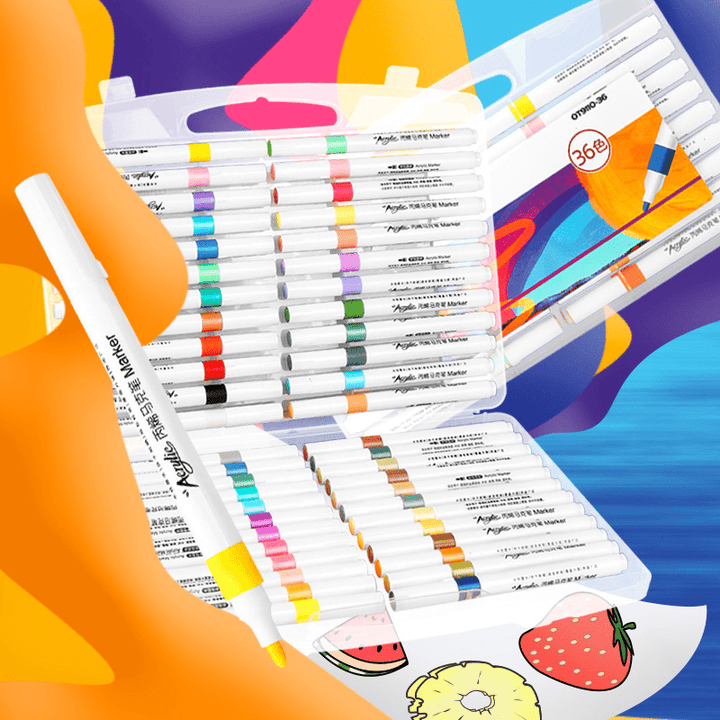 Simple Style Acrylic Markers Set for DIY and Artistic Backgrounds