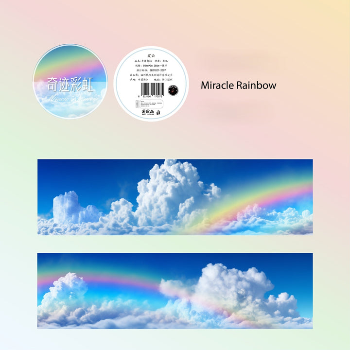 Cloud Series Miracle Rainbow Washi Tape Sky and Universe