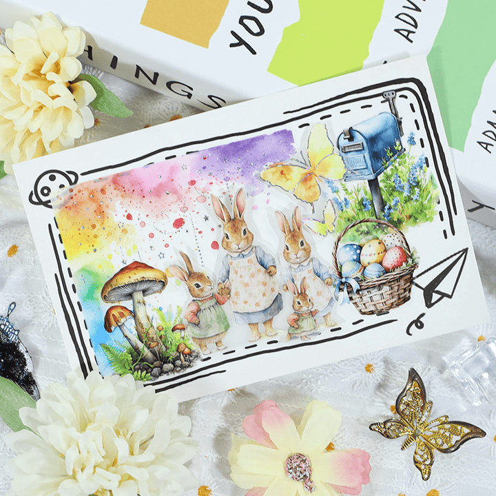 Sky PET Tape Colorful Radiance butterflies and stars pattern