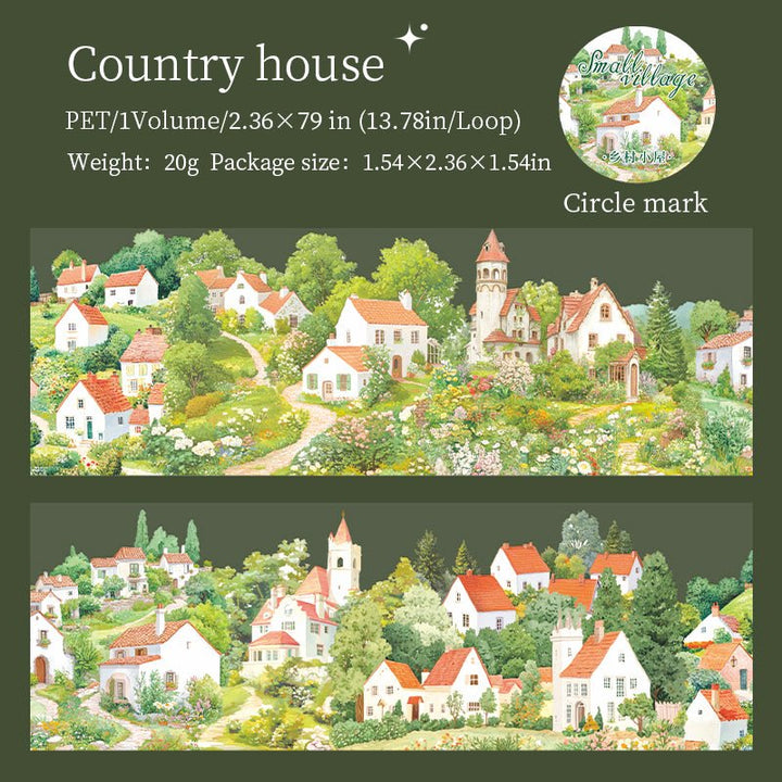 Small village Country house PET Tapes Scenic Landscape Nature DIY Decor