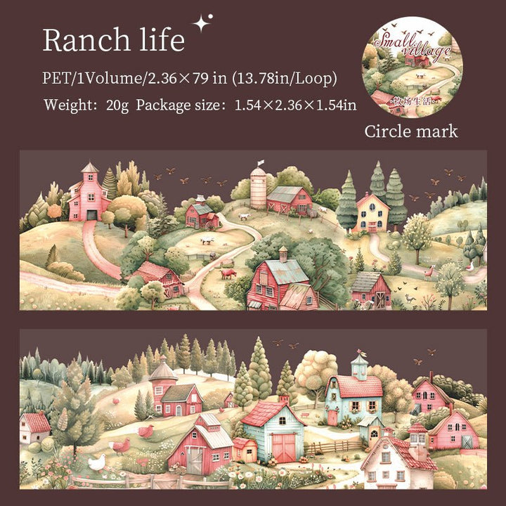 Small village Ranch life PET Tapes Village Scenic DIY Decor