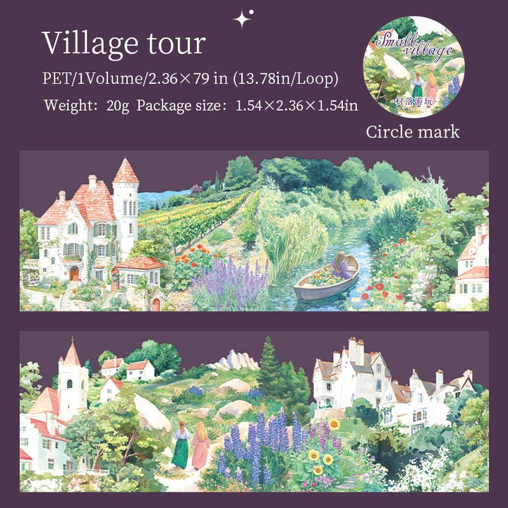 Small village Village tour PET Tapes Scenic Nature DIY Decor