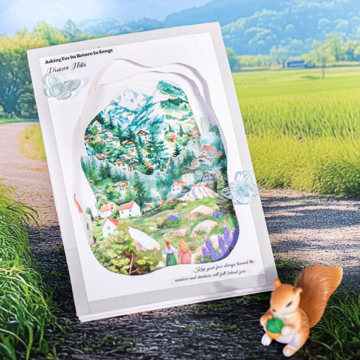 Small village PET Tapes Mountain Village DIY Scenic Decoration for Journals