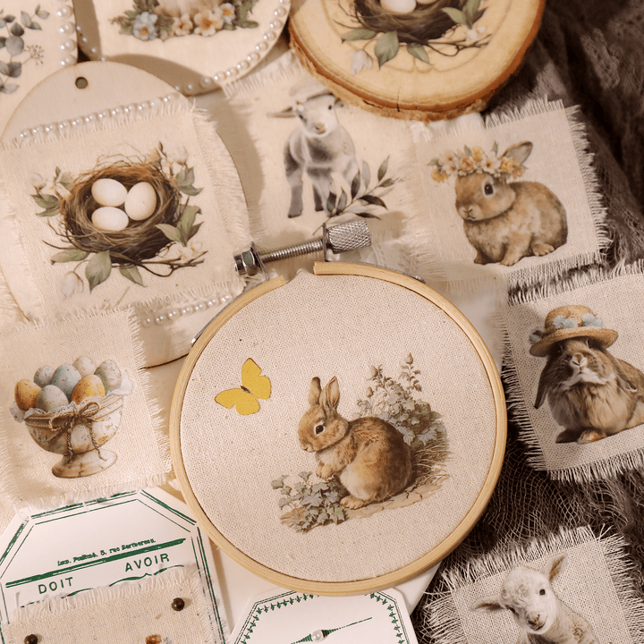 Spring Farm Transfer Stickers For Easter Themed Scrapbook Easter Flowers