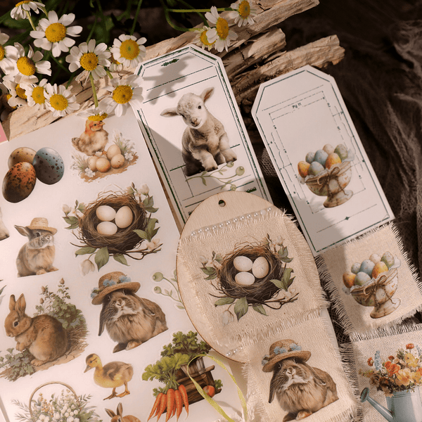 Spring Farm Transfer Stickers For Easter Themed Scrapbook Suitable For Scrapbooking