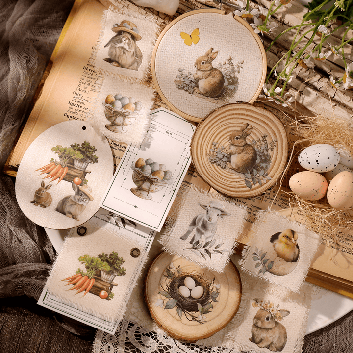 Spring Farm Transfer Stickers For Easter Themed Scrapbook Easter Eggs
