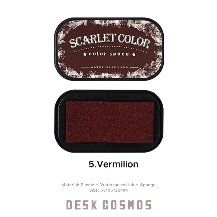 Colorful Space Scarlet Ink Pad Vibrant Red for Art Use