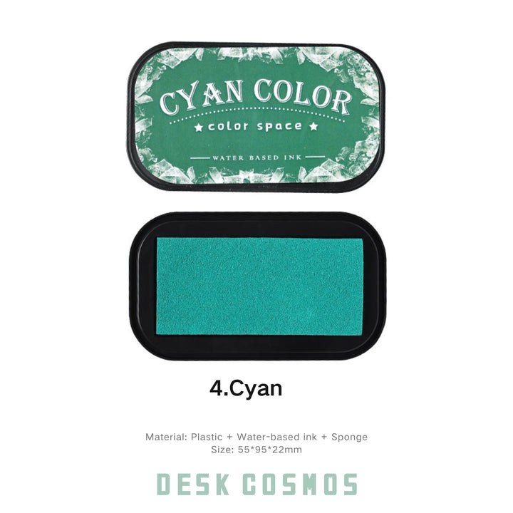 Colorful Space Cyan Ink Pad Fresh Blue Tone for DIY