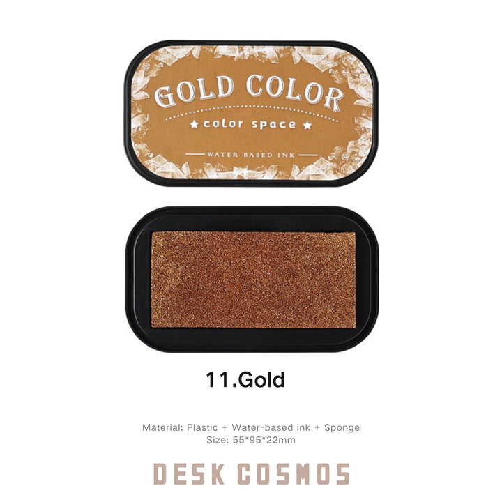 Colorful Space Gold Ink Pad Shimmer Effect for Accent Stamps