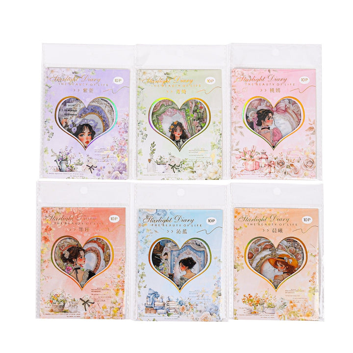 Starlight Diary Girl Sticker Set PET Material