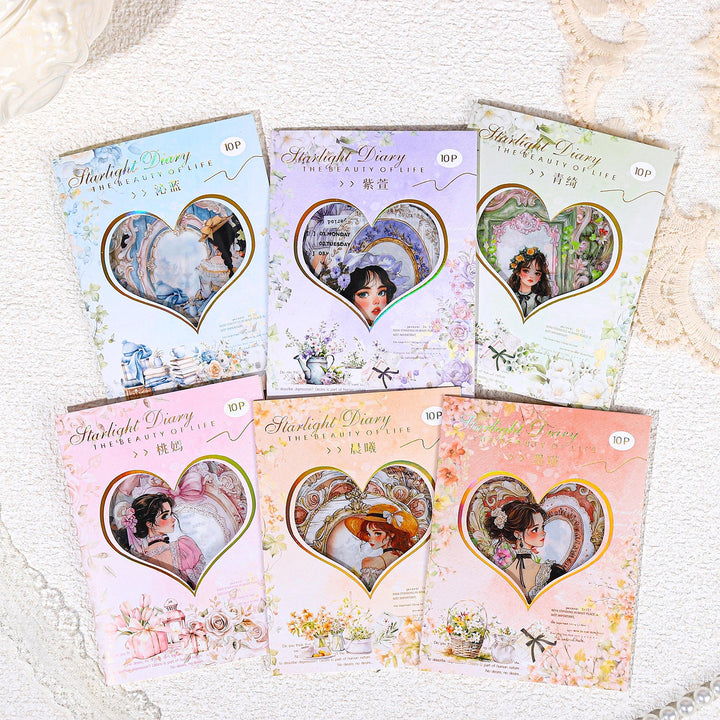 Starlight Diary Girl Stickers Clear PET Art Decoration