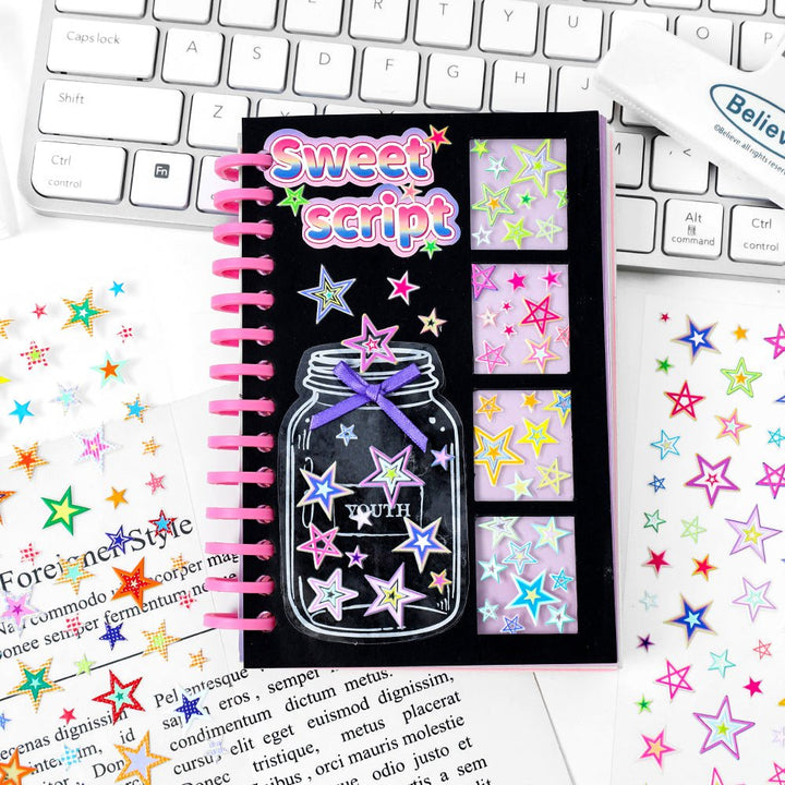 Starry Resin Stickers for DIY Crafts and Scrapbooking