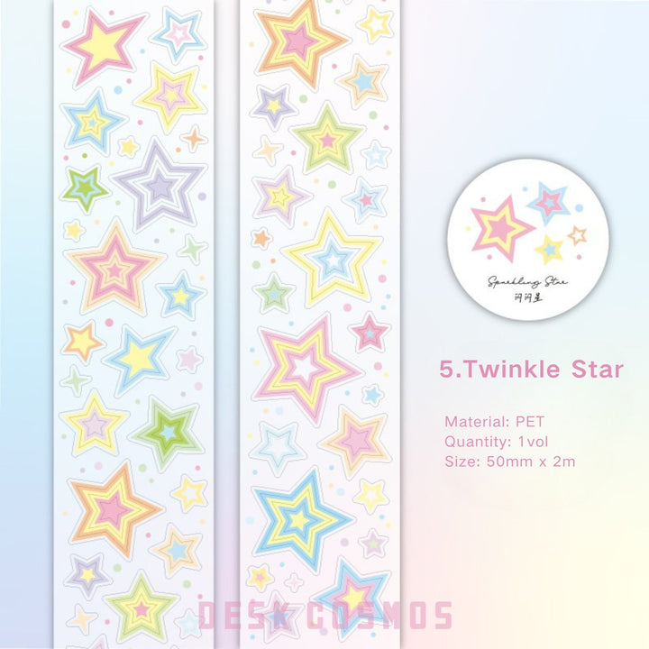 Star Daily Cloud Tape Simple Label Stickers