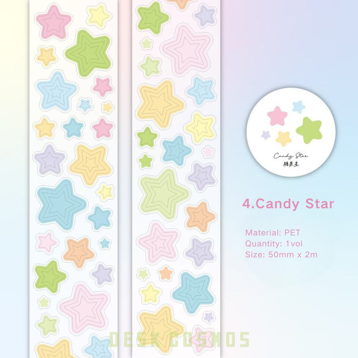 Star Daily Cloud Tape Star Theme Background