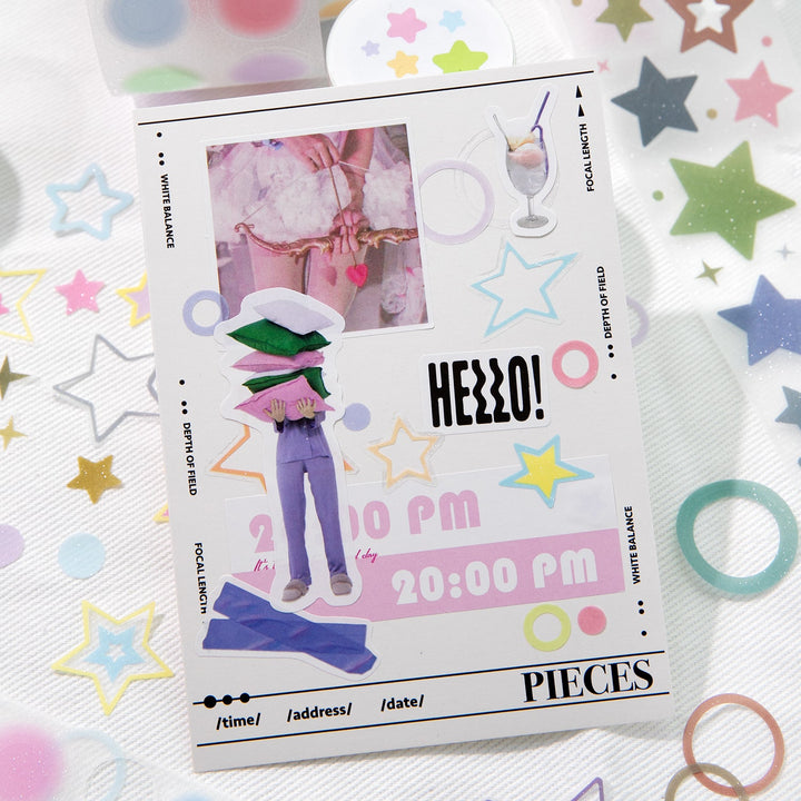 Star Daily Cloud PET Tape Basics for Journaling