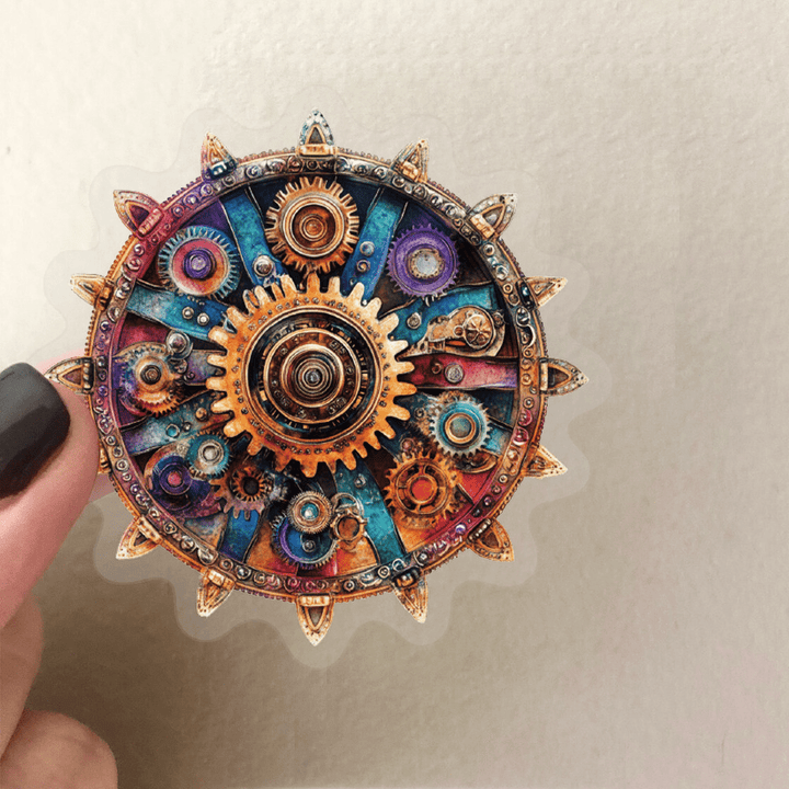 Steampunk Time Gear Stickers for Steampunk Lovers