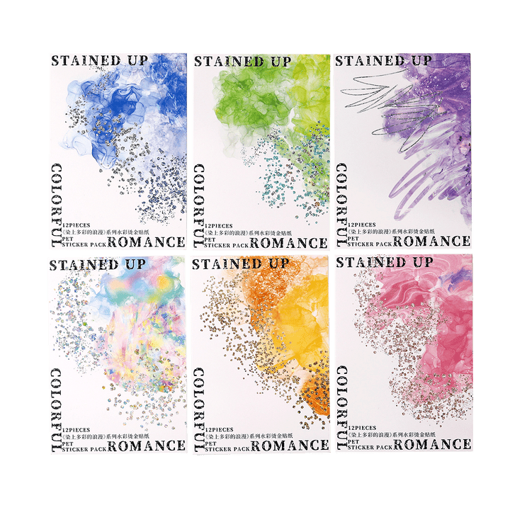 Stickers Infused with a Colorful Romance Fantasy Scrapbook PET Stickers