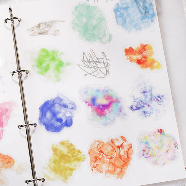Stickers Infused with a Colorful Romance Art Theme Transparent PET Stickers