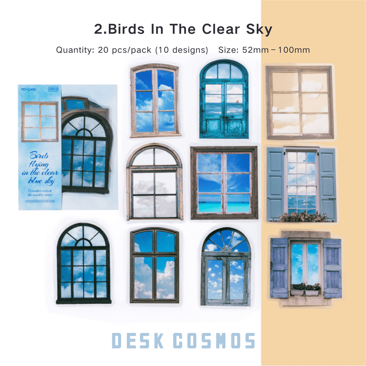 Stickers PET Window Weather Series Transparent Layer Stickers