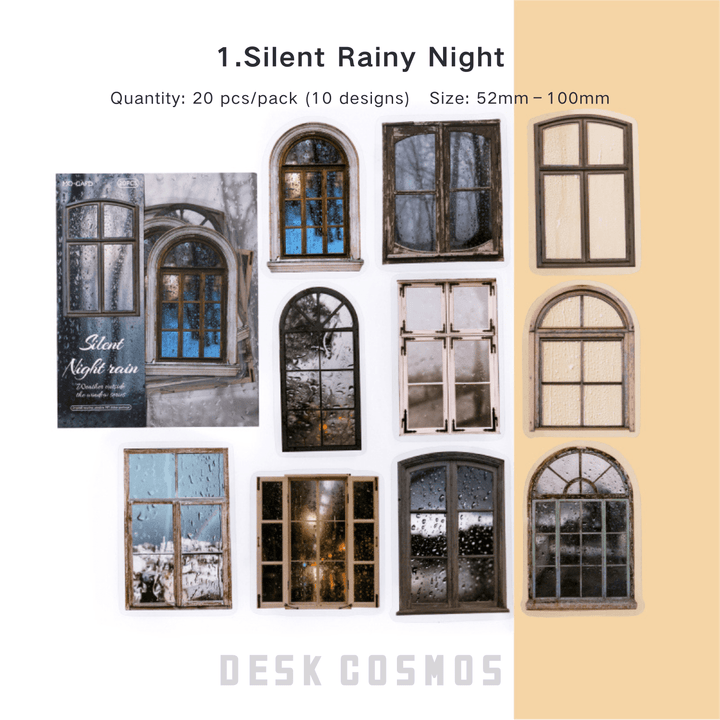 Stickers PET Window Weather Series Scrapbook Scenery Elements