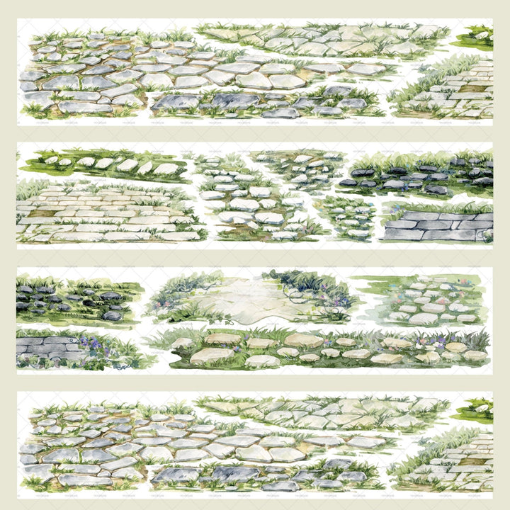 Stone Path PET Tape Scenery Journal Decor