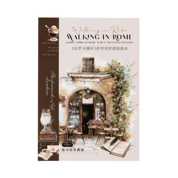 Stroll in Rome Washi Stickers Retro City Life Journal Art and Design
