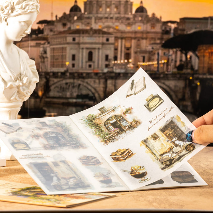 Stroll in Rome Washi Stickers Retro City Life Journal Journal Decor