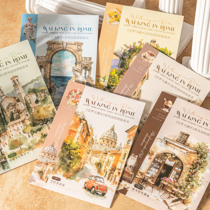 Stroll in Rome Washi Stickers Retro City Life Journal Retro Design