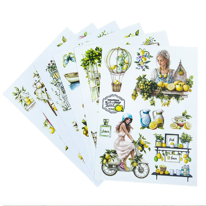 Summer Sticker Book Lemon Season nature life journaling