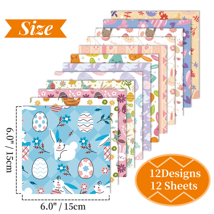 Sweet Easter Craft Paper for Journaling with Festival and Easter Animal Designs