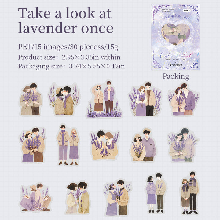 Lavender Planner Stickers | Couple Theme