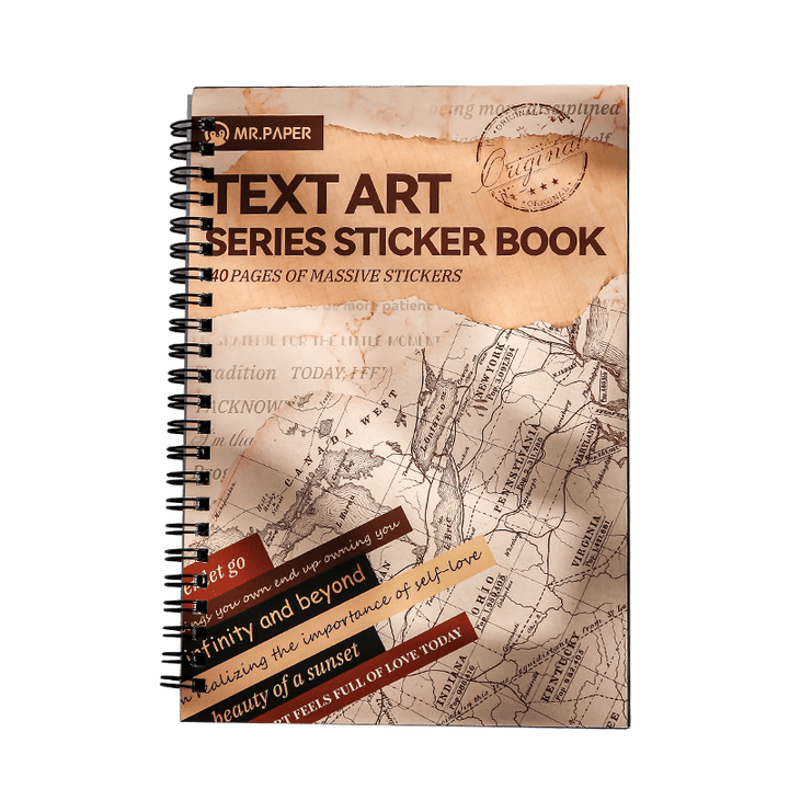 Text Art Stickers Book Inspirational Phrase Motivational Quote Style
