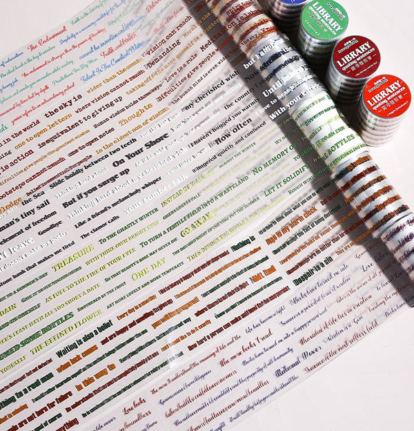 Text PET Tape Library Introduction Minimal Quote Aesthetic