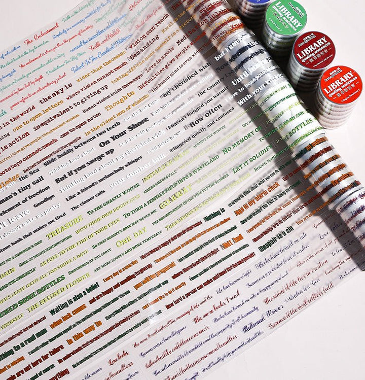 Text PET Tape Library Introduction Minimal Quote Aesthetic
