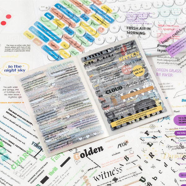 Text Sticker Books Creative Healing Series Basic Backgrounds