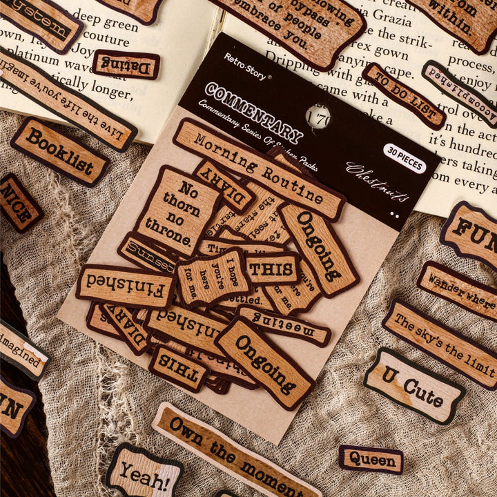 Text Stickers Whisper Series Retro Pack - Desk Cosmos