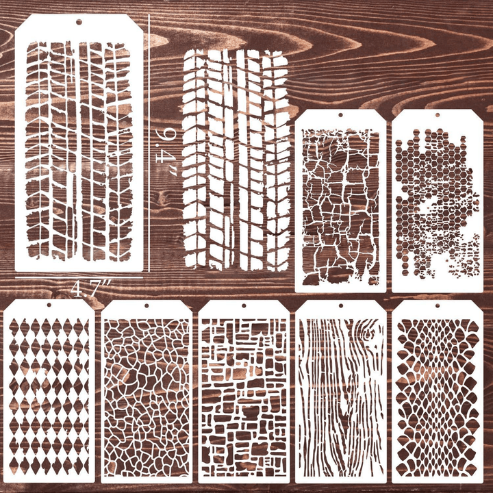 Texture Stencil Painting Template I Basic Hollow Stencil Texture Art Design