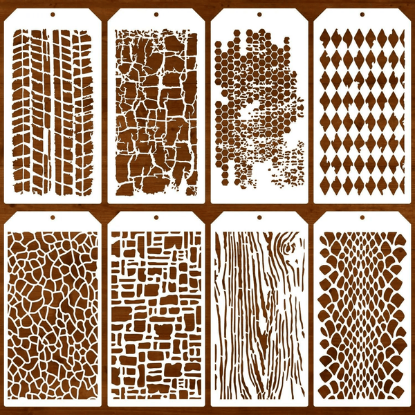 Texture Stencil Painting Template I Basic Hollow Stencil for Retro Journaling
