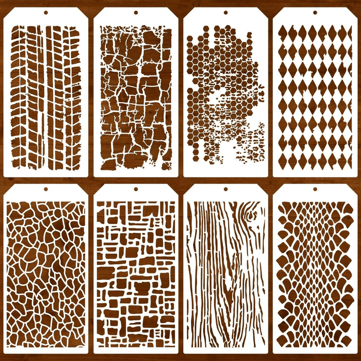 Texture Stencil Painting Template I Basic Hollow Stencil for Retro Journaling
