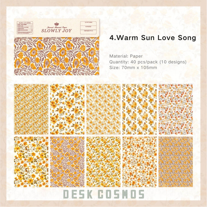 Slowly Happy Warm Sun Love Song Retro Style Paper
