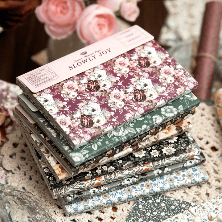 Textures Craft Paper Slowly Happy Floral Background