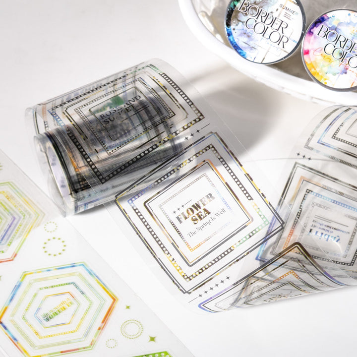 The Color Border Decorative Scrapbooking PET Tape For DIY Journals