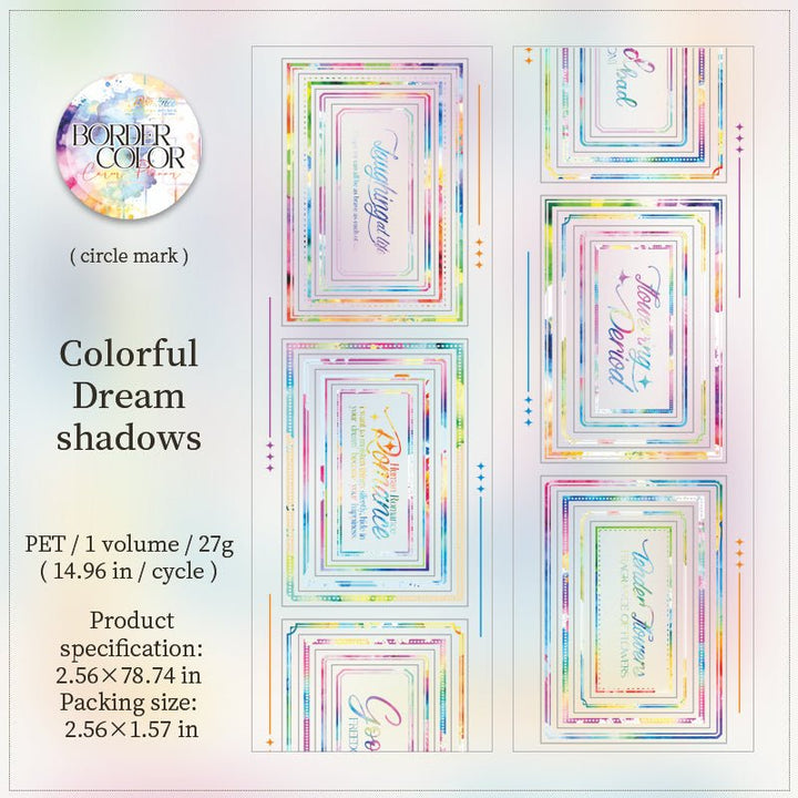 The Color Border Decorative Tape PET For Scrapbooking Projects